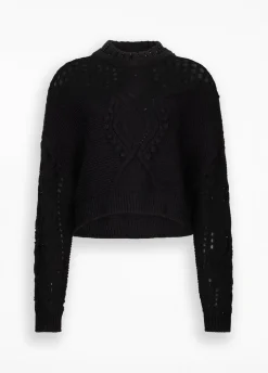 Maglia in lana con traforature