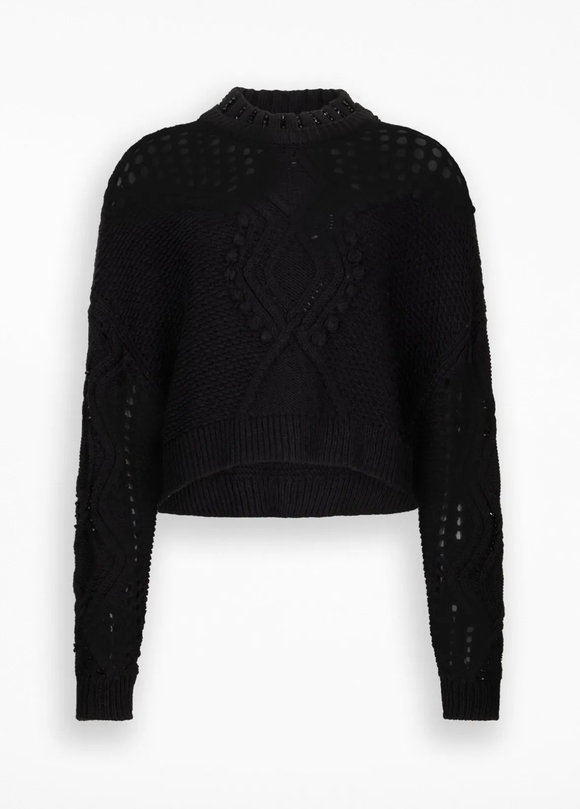 Maglia in lana con traforature