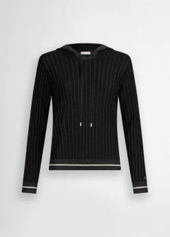 Maglia lurex® con cappuccio
