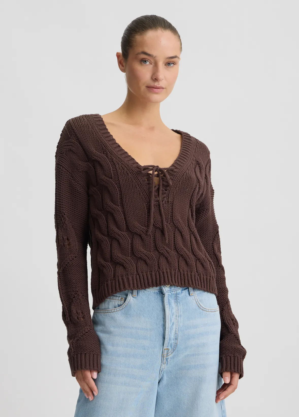 Maglione a trecce
