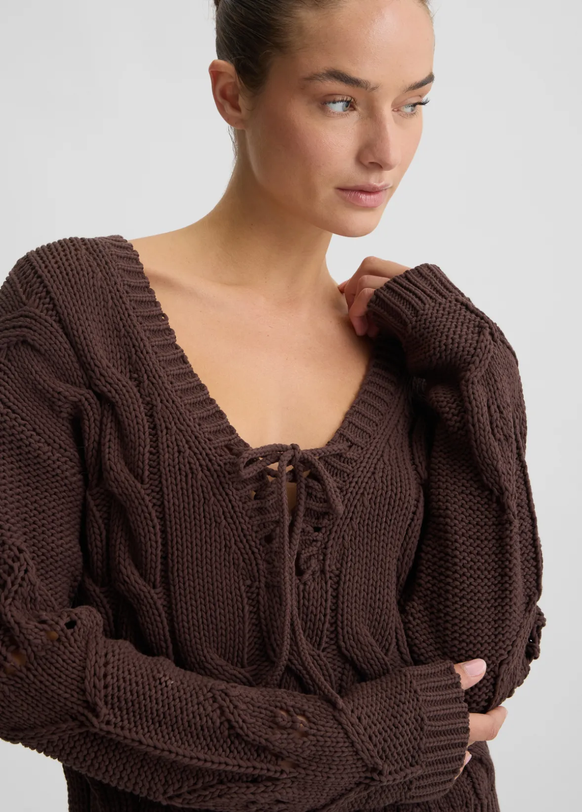 Maglione a trecce