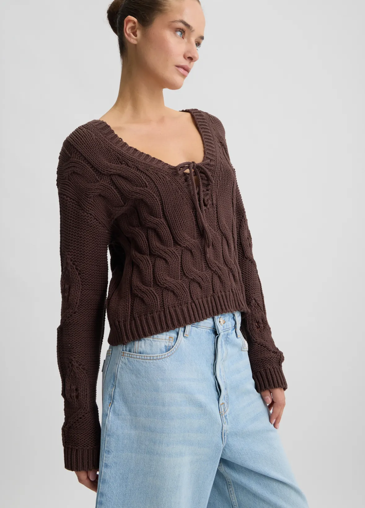 Maglione a trecce
