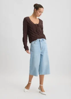 Maglione a trecce