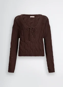 Maglione a trecce