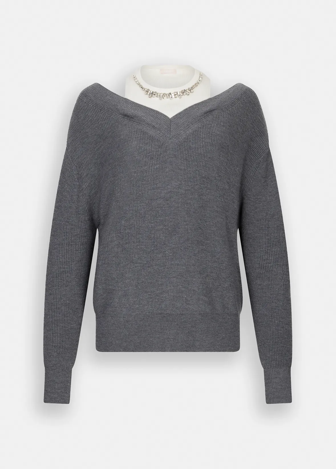 Maglione con ricami gioiello