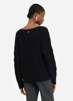 Maglione in lana a trecce