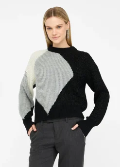Maglione in lana con intarsi