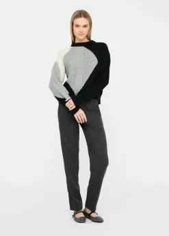 Maglione in lana con intarsi