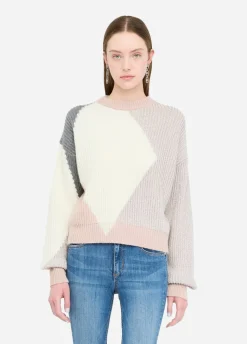 Maglione in lana con intarsi