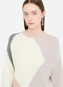 Maglione in lana con intarsi