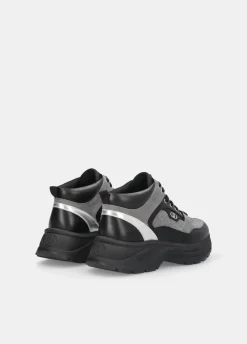 Mid sneakers in glitter mesh