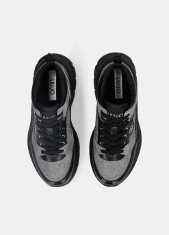 Mid sneakers in glitter mesh