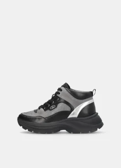 Mid sneakers in glitter mesh