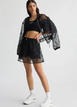 Minigonna in organza stampata