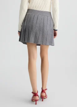 Minigonna plissé check