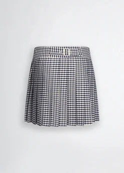 Minigonna plissé check