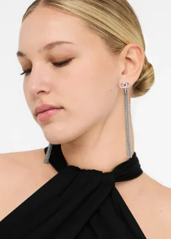 Orecchini con nappine metalliche