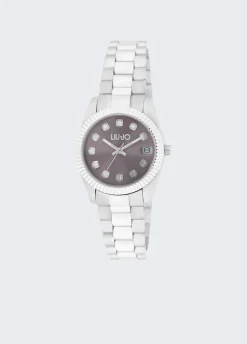 Orologio in acciaio con brill