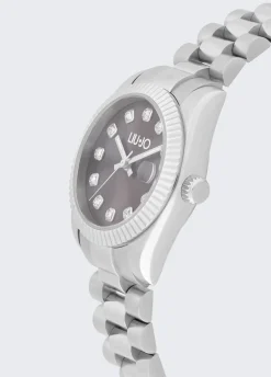 Orologio in acciaio con brill