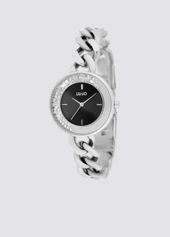 Orologio in acciaio con catena gioiello