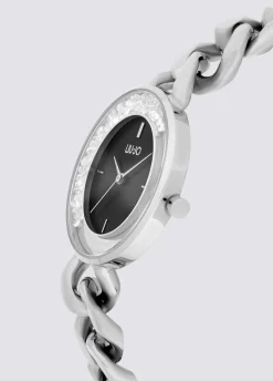 Orologio in acciaio con catena gioiello