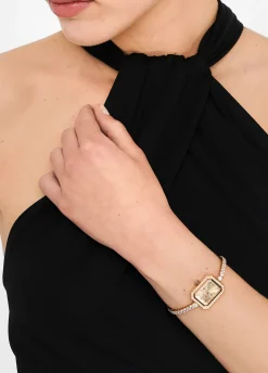 Orologio in acciaio e cristalli