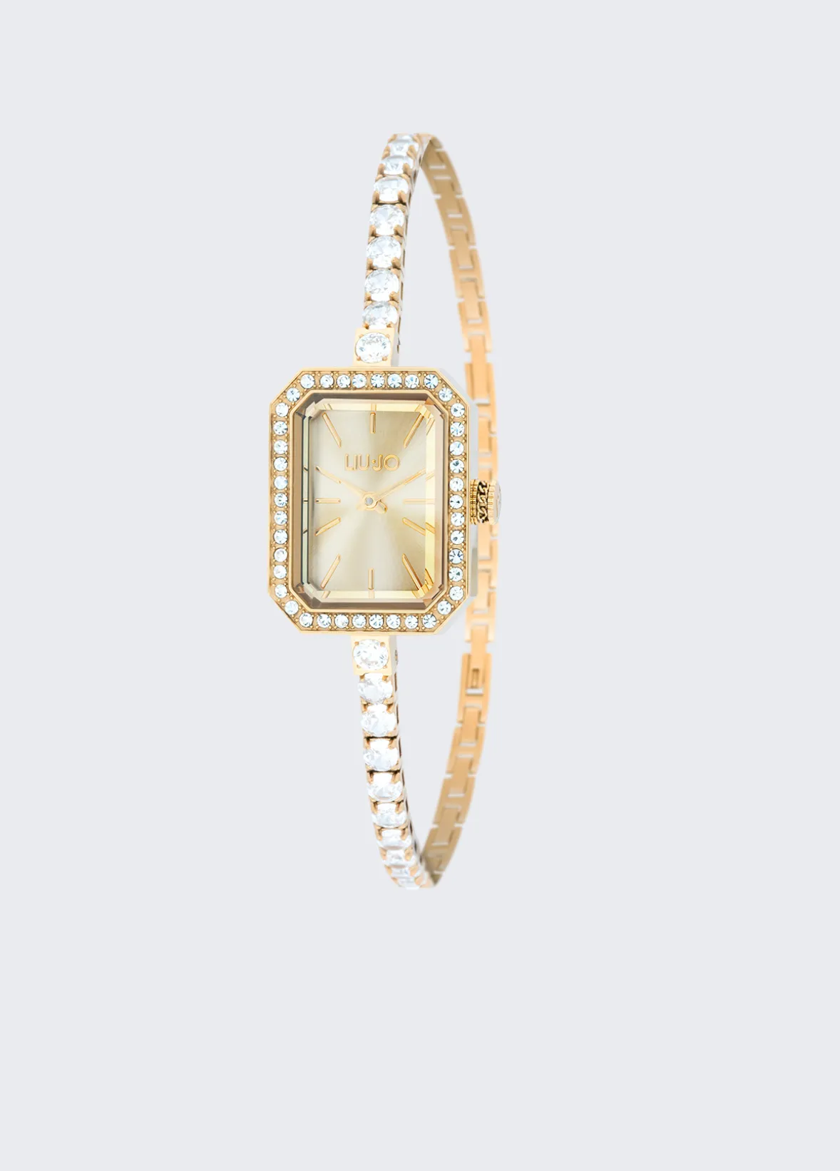 Orologio in acciaio e cristalli