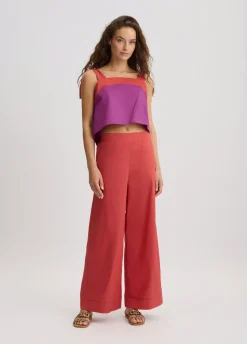 Pantaloni a palazzo in cotone