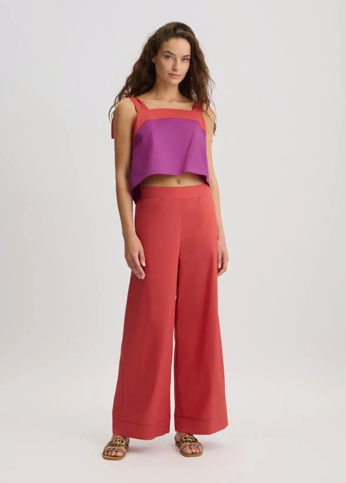 Pantaloni a palazzo in cotone