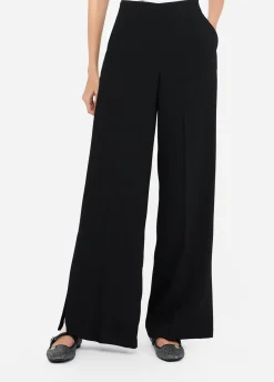 Pantaloni a palazzo in envers satin