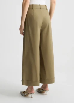 Pantaloni a palazzo in popeline
