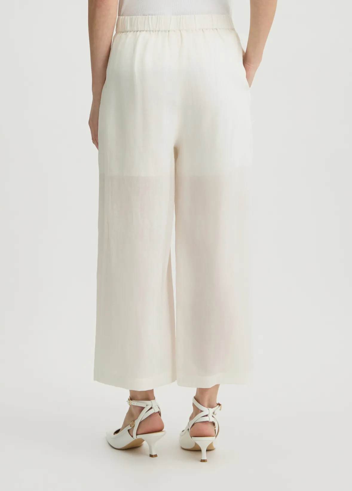Pantaloni a palazzo in ramiè