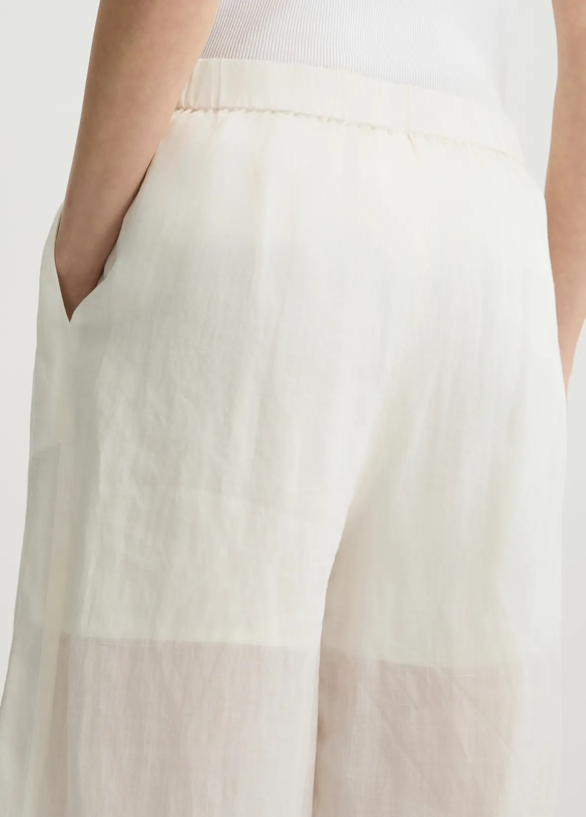 Pantaloni a palazzo in ramiè