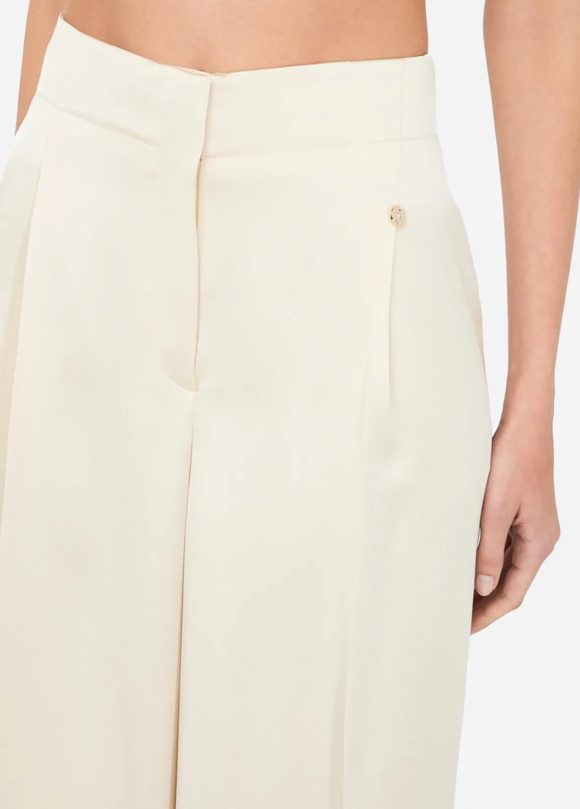 Pantaloni a palazzo in raso