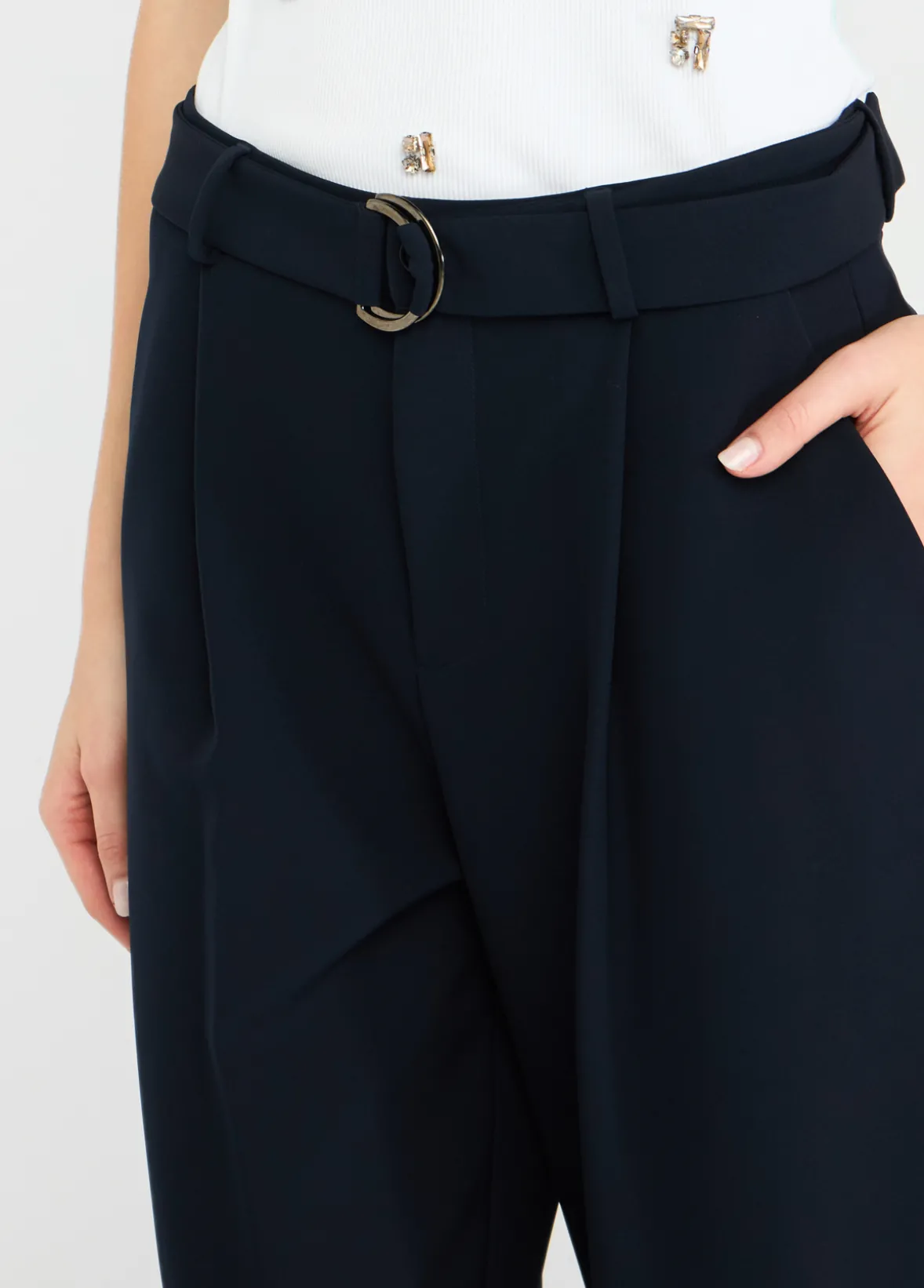 Pantaloni balloon con pince