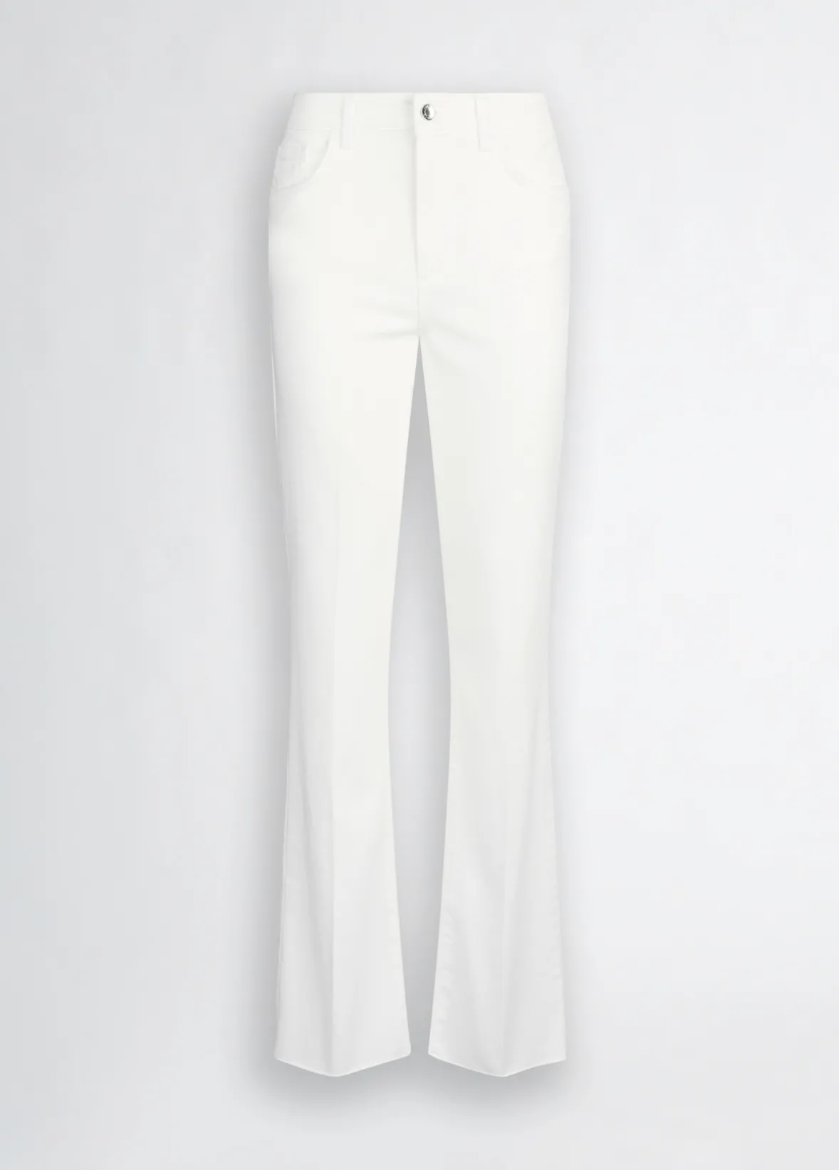 Pantaloni bootcut con logo strass