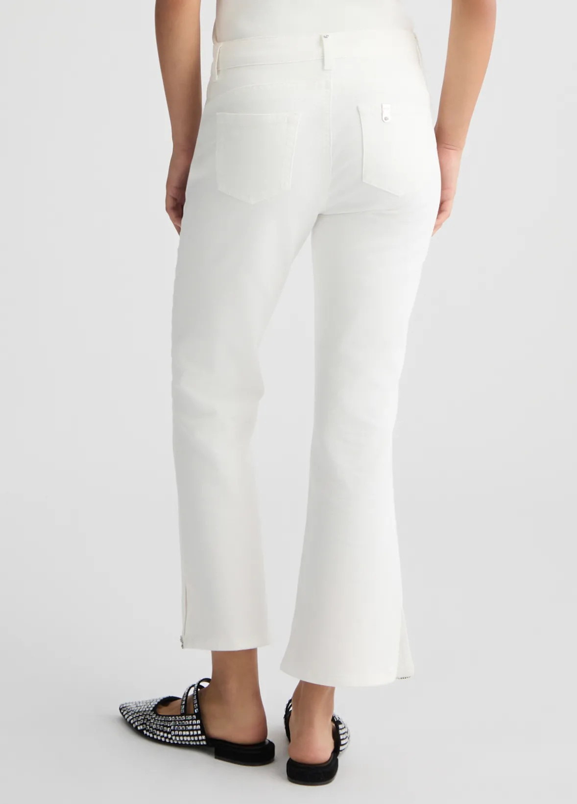 Pantaloni bootcut con strass