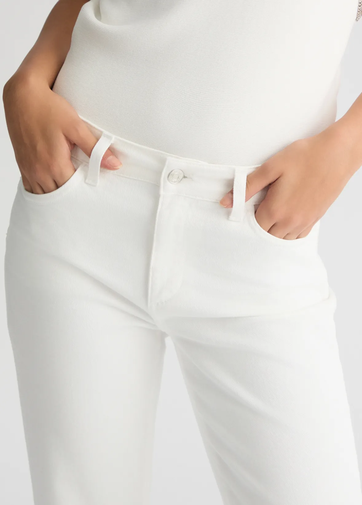 Pantaloni bootcut con strass