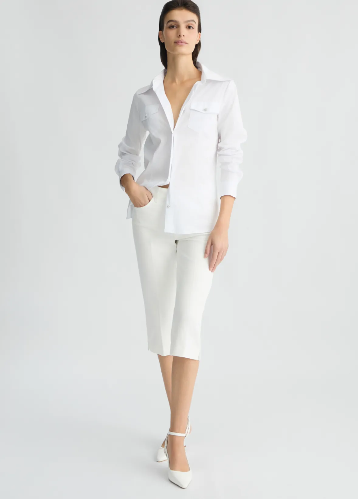 Pantaloni Capri con spacchetti