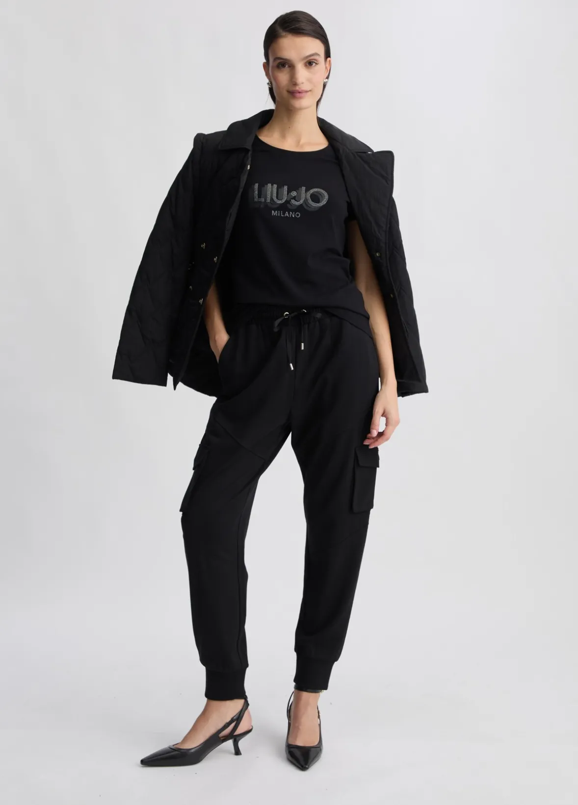 Pantaloni cargo in jersey