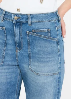 Pantaloni carrot fit a vita alta