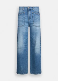 Pantaloni carrot fit a vita alta