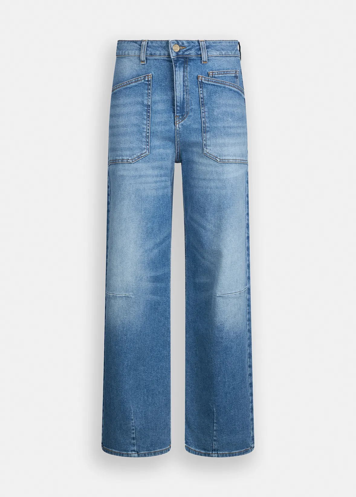 Pantaloni carrot fit a vita alta