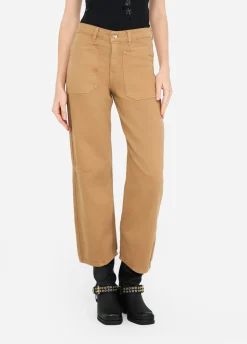 Pantaloni carrot fit a vita alta