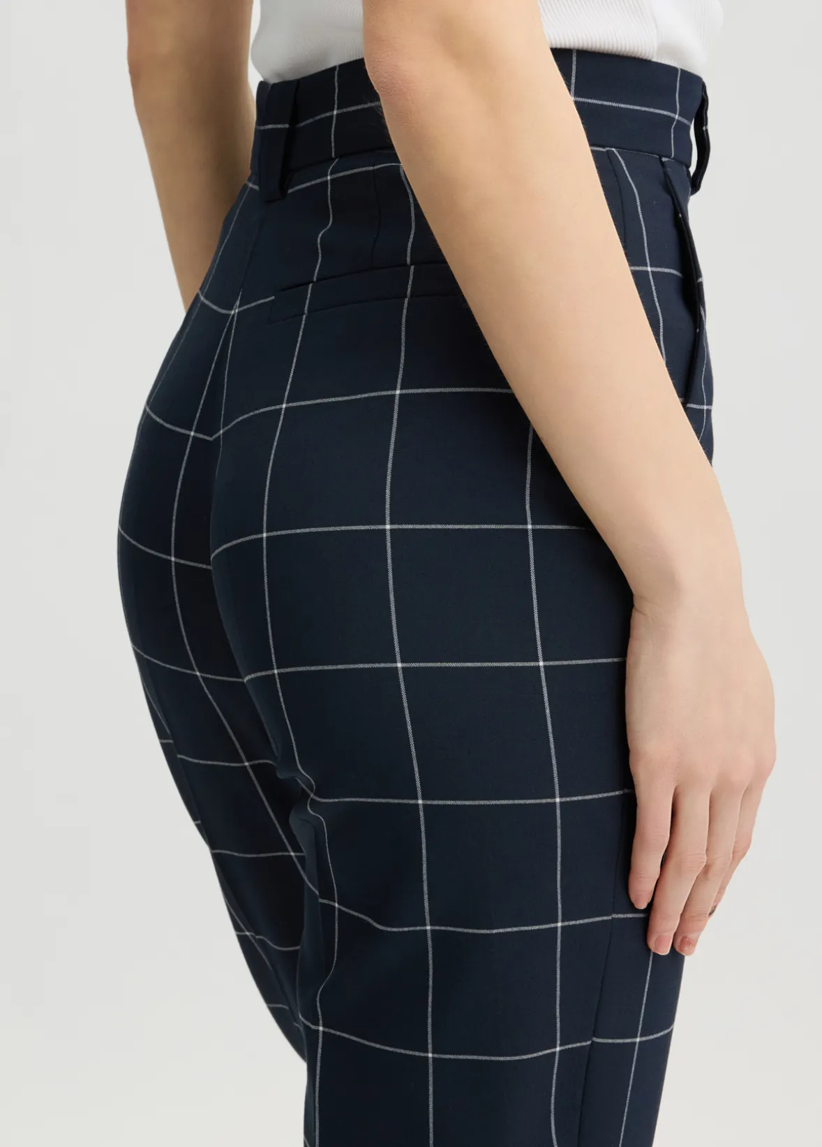 Pantaloni check slim fit