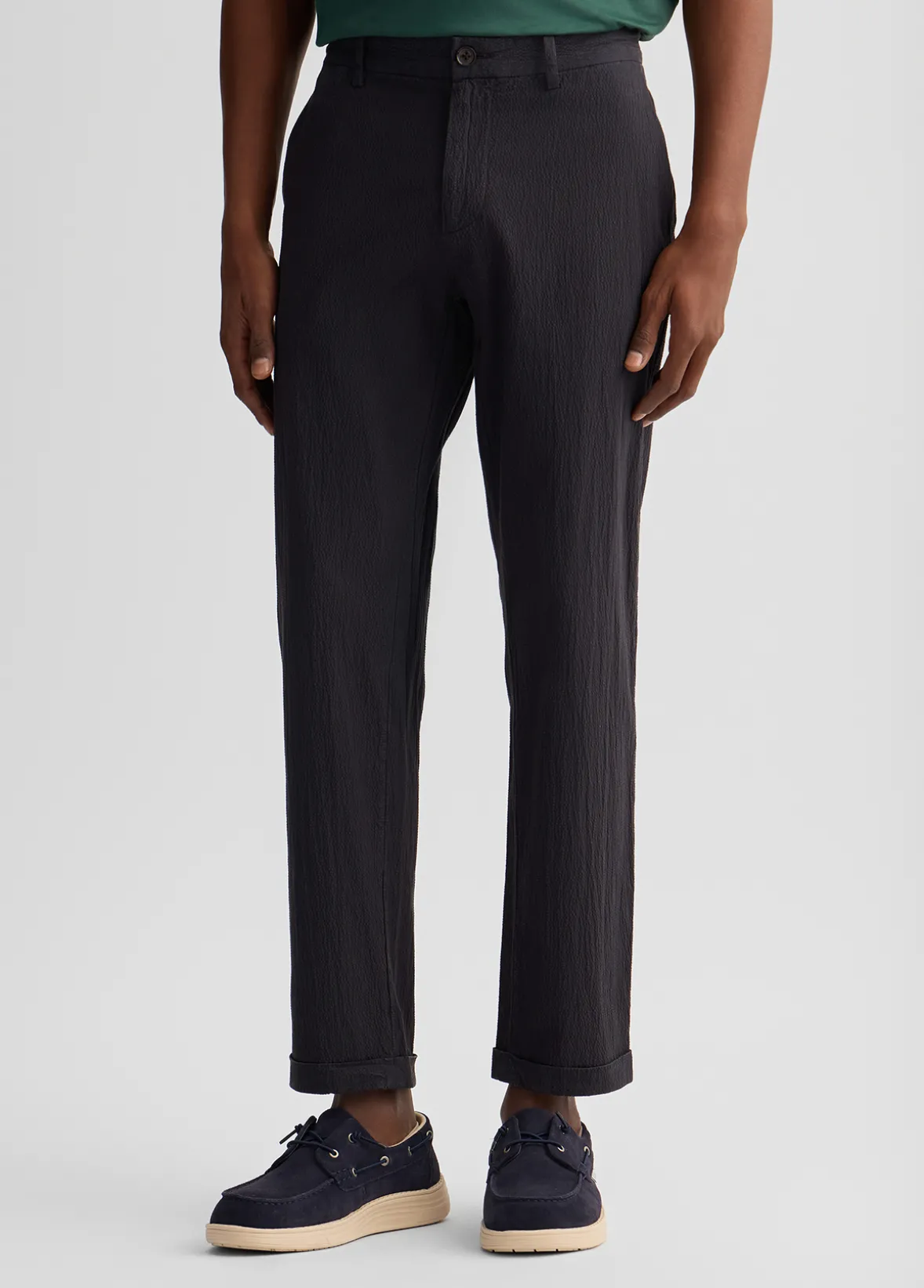 Pantaloni chino in seersucker