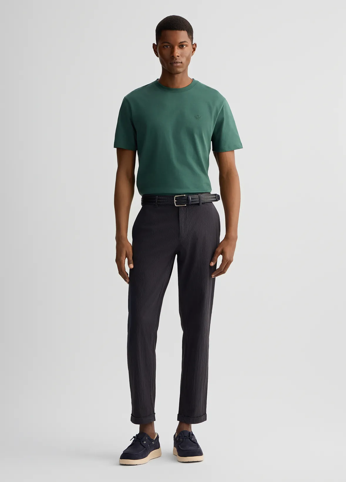 Pantaloni chino in seersucker
