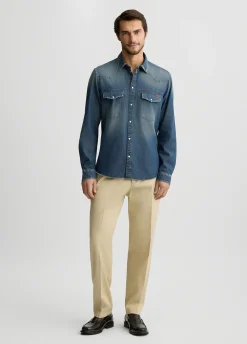 Pantaloni con inserto elastico
