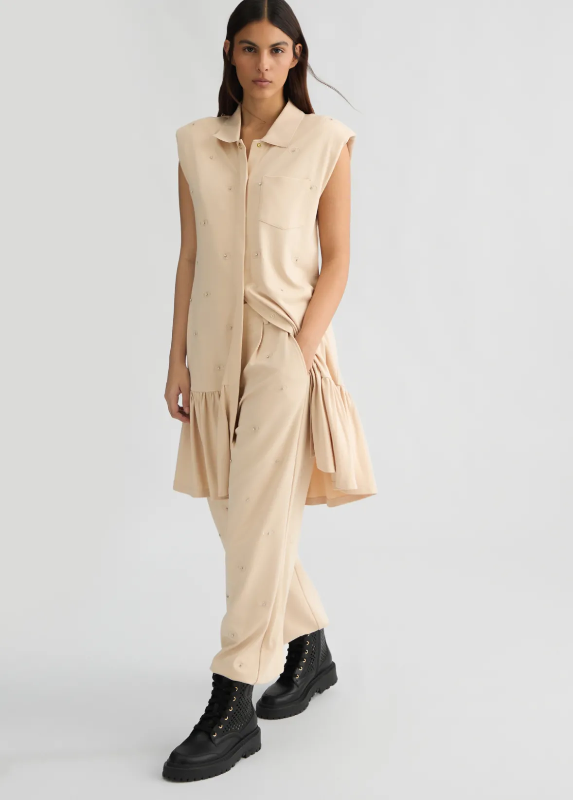 Pantaloni con logo