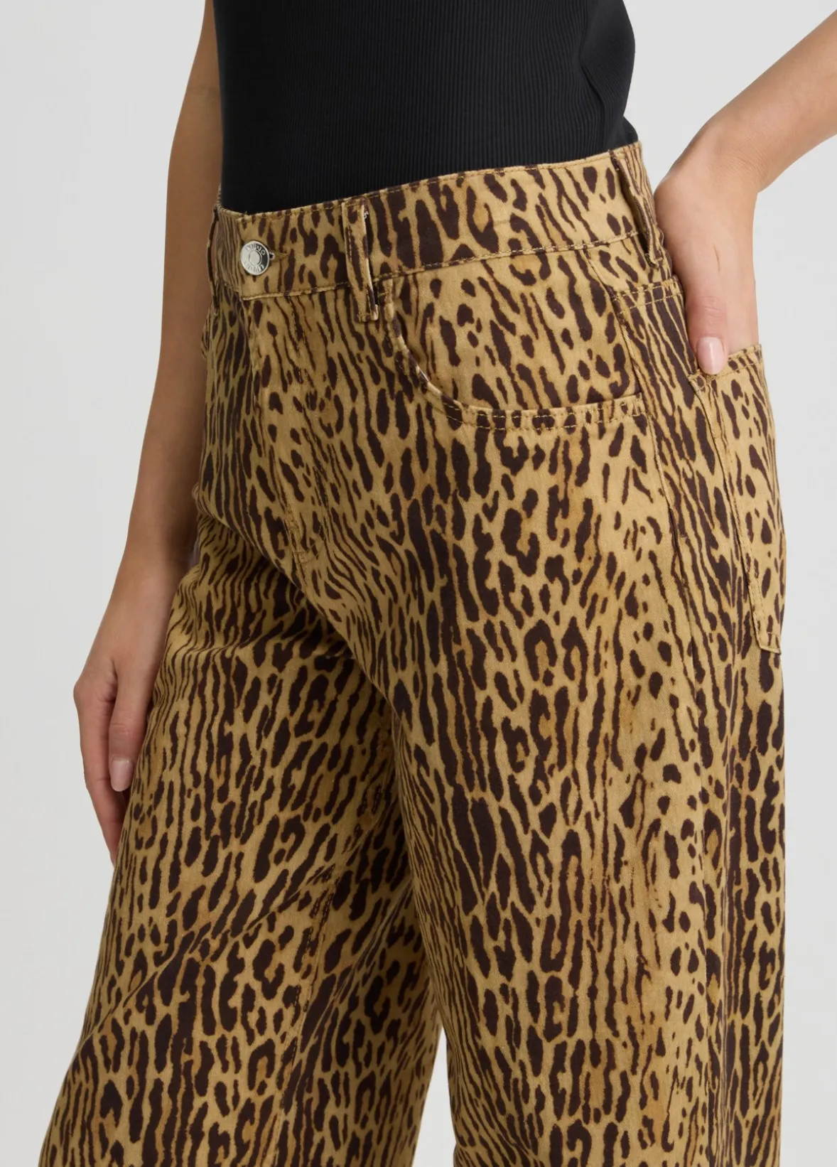 Pantaloni con stampa animalier